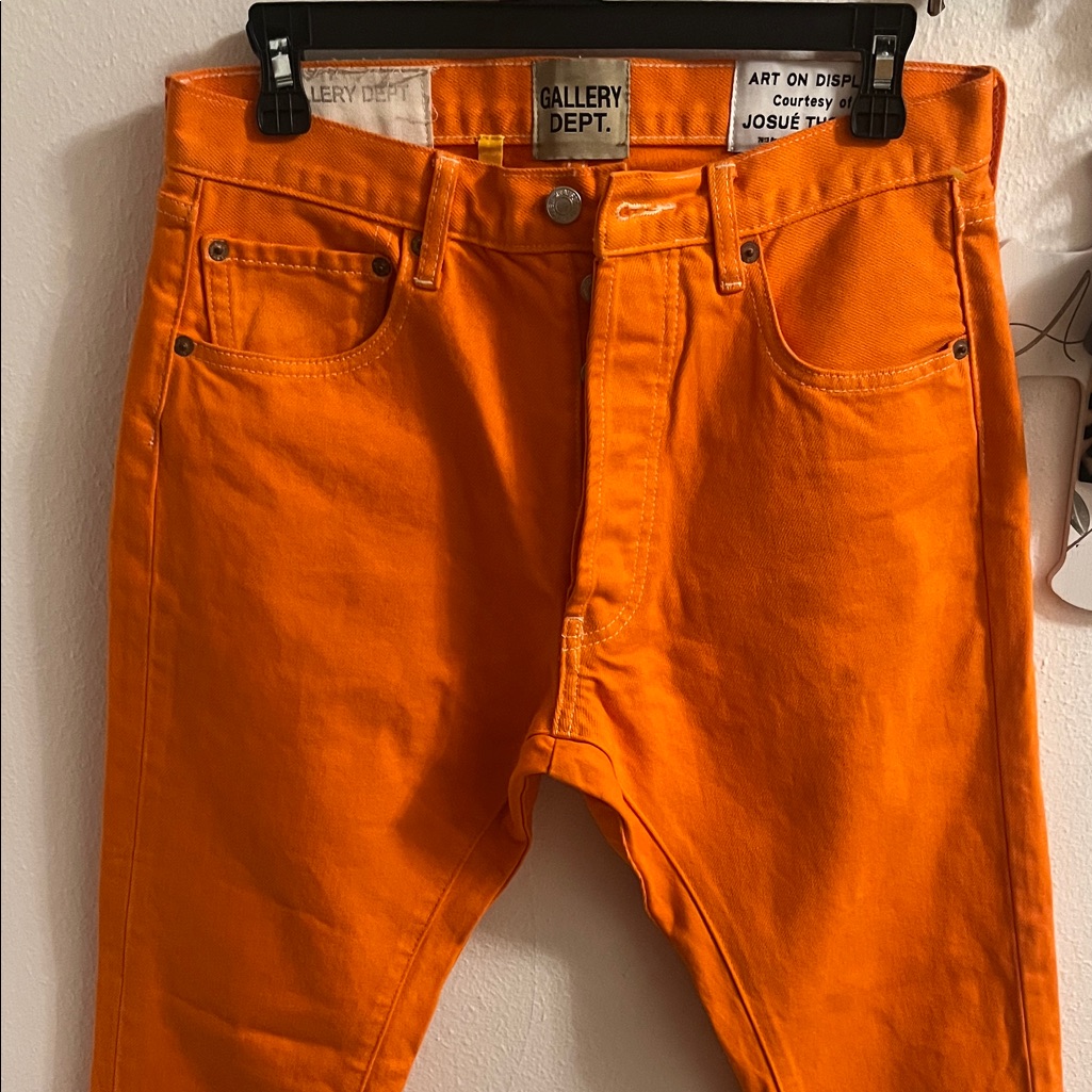 Gallery Dept Bright Orange Jeans Euc